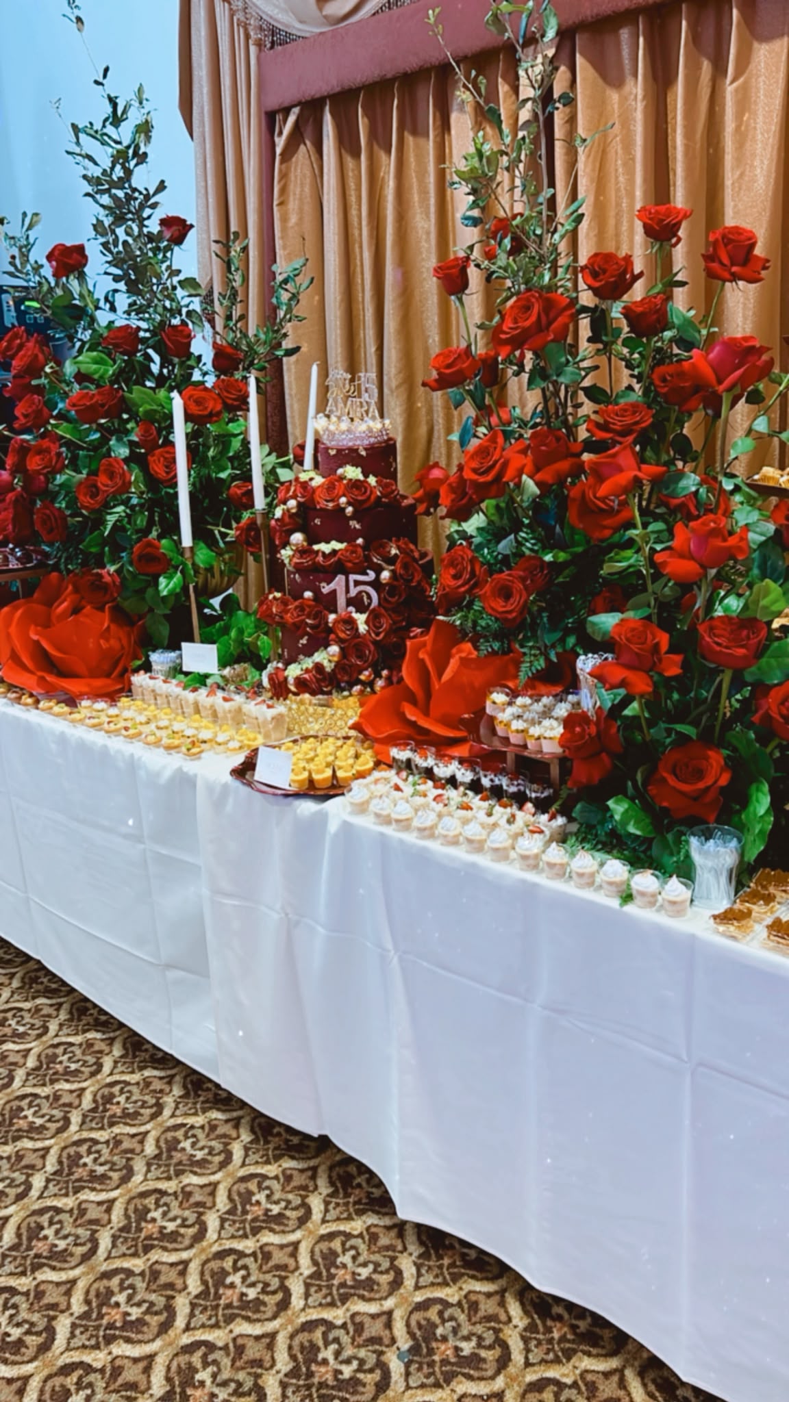 Event catering dessert display